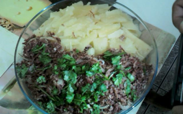 Carne Seca frita e desfiada na manteiga