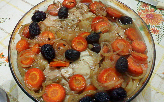 Cação ao forno com batatas