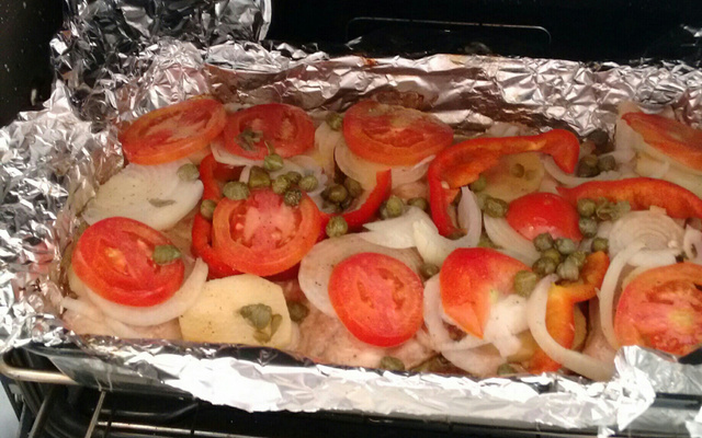 Filé de peixe ao forno arrumadinho