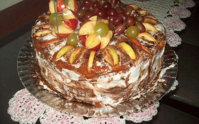 Torta mesclada para aniversário