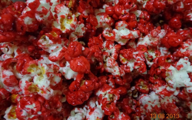 Pipoca doce vermelha fácil