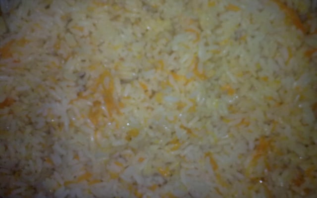 Arroz com cenoura bem simples