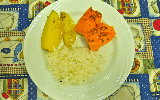 Batatas e abóboras de forno