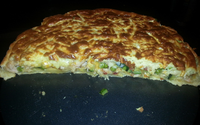 Quiche especial de legumes e bacon