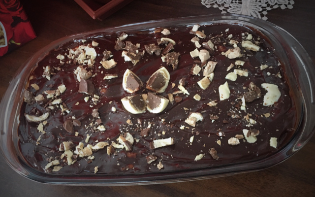 Pavê de chocolate e creme prático