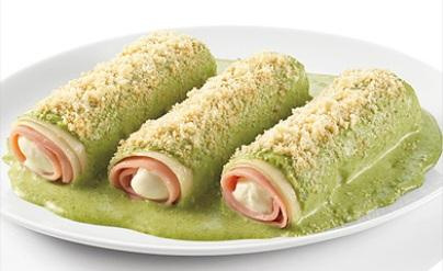 Canelones Recheados com Molho de Espinafre