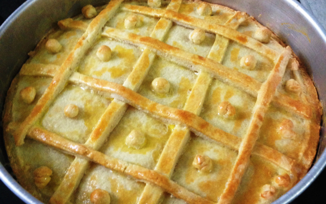 Torta de palmito com massa podre