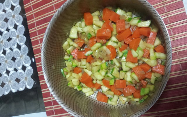 Abobrinha refogada com bacon