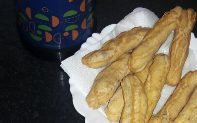 Bolinho frito para o lanche da tarde