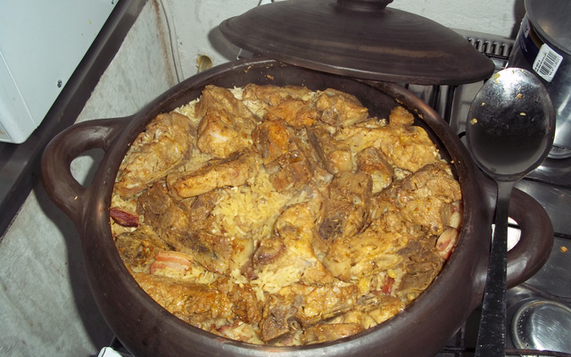 Arroz com suã de porco