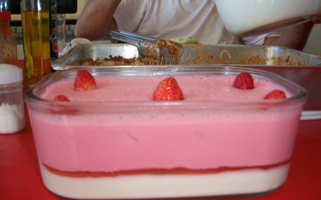 Creme de leite condensado com gelatina