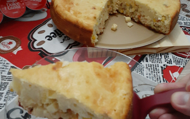 Torta de palmito com azeitonas