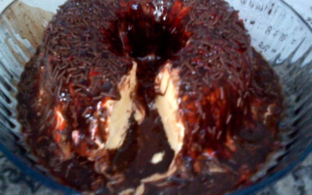 Sorvete pudim cremoso