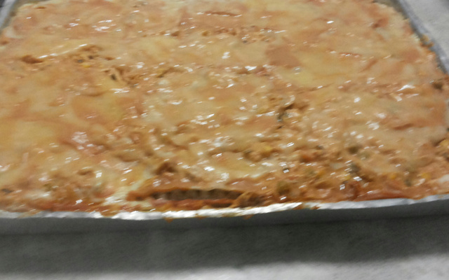 Lasanha cremosa de frango