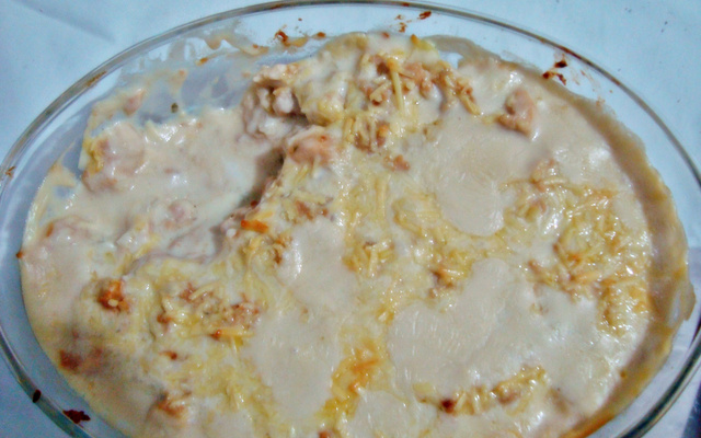 Frango cremoso com batata