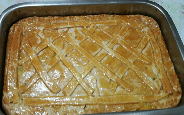 Torta de frango cremosa com milho