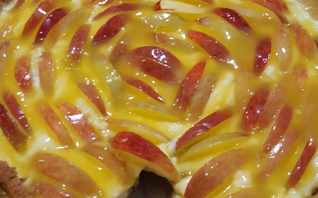 Torta de Maça e Morango