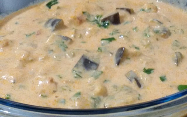 Estrogonofe de berinjela