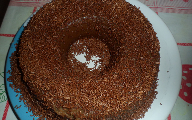 Torta de maracujá com caminha de ganache