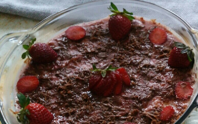 Torta de bolacha de morango