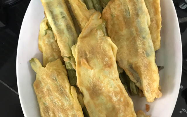 Feixes de vagem à milanesa