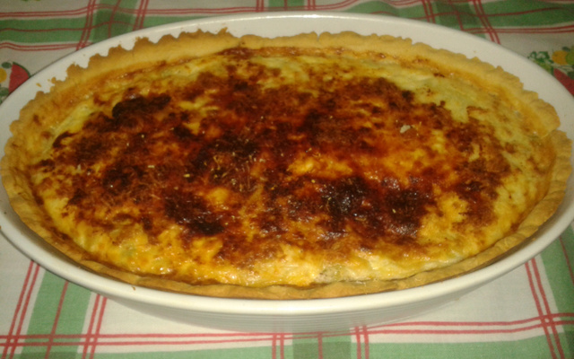 Quiche de ricota com requeijão