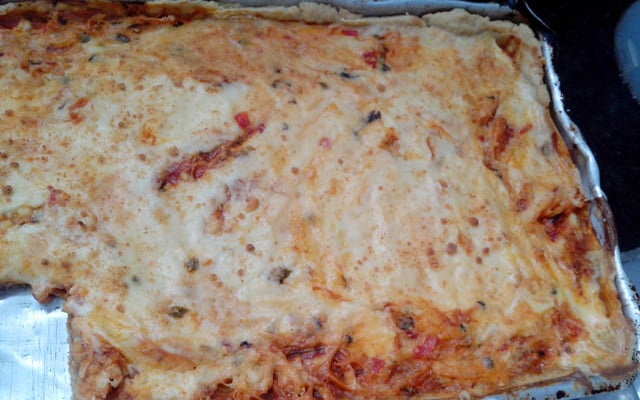 Torta de frango com molho branco da Prima Sú