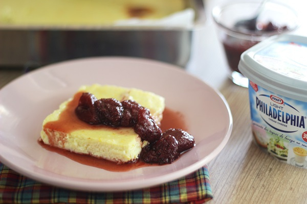 Cheesecake sem cobertura para café da manhã