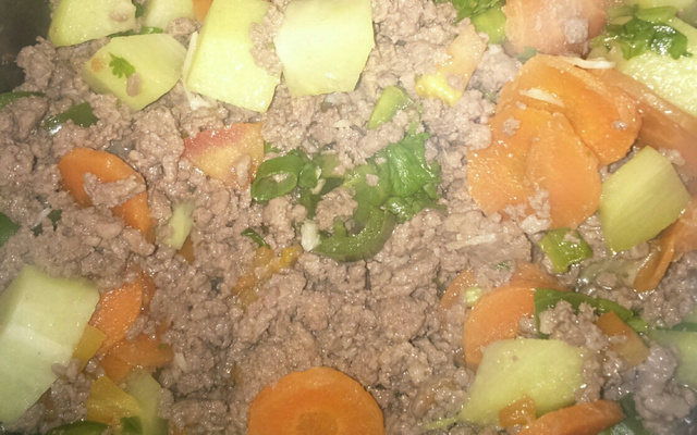 Carne moída com legumes