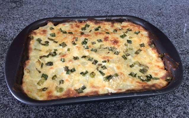 Assado de batata com creme de leite