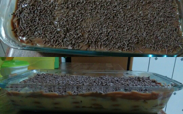 Pavê de biscoito e Nescau