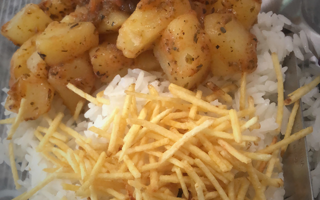 Batata rústica cozida da Paolla