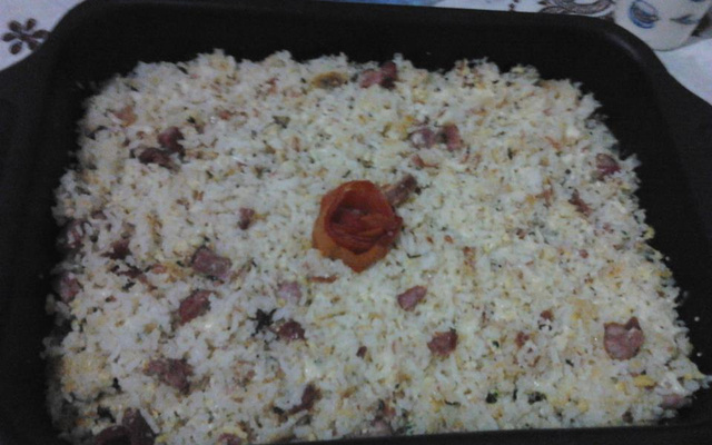 Arroz de forno com frango