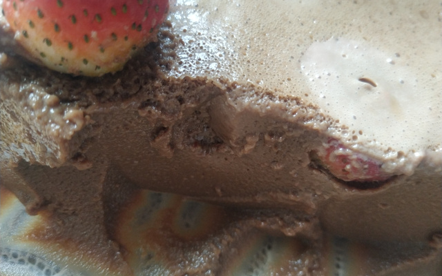 Mousse de café com morango