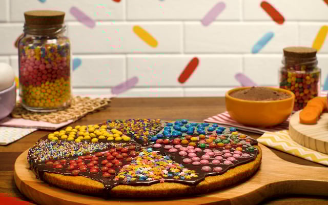 Pizza de bolo de cenoura