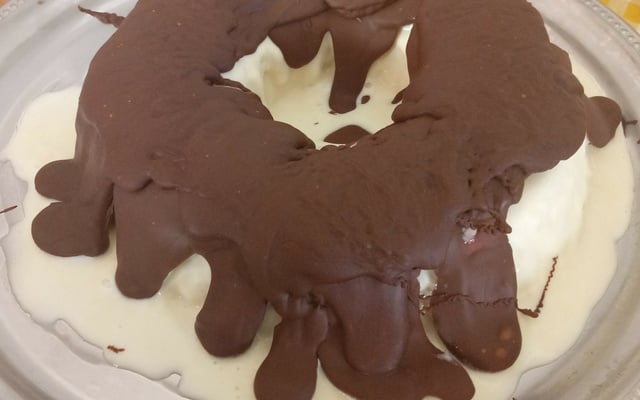 Picolé de leite em pó e chocolate