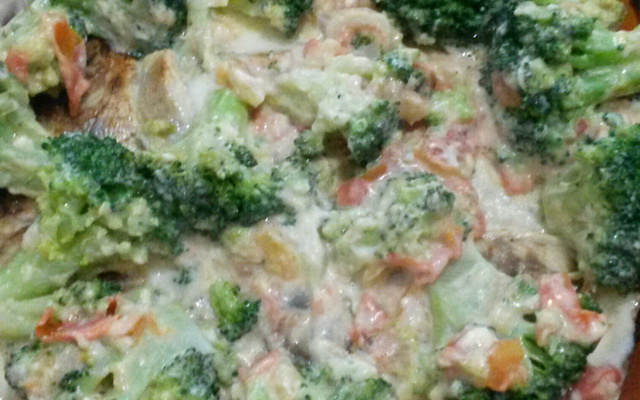 Brócolis com filé de pescada