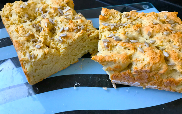 Pão sem glúten com farinha de arroz