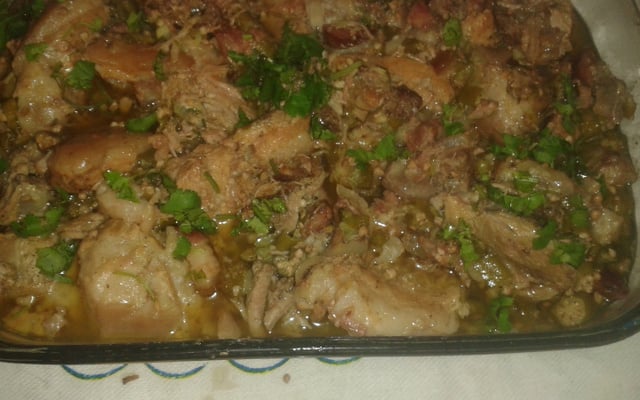 Costelinha de porco com quiabo