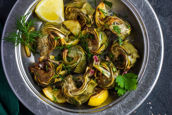 Alcachofra vinagrete (Artichaut vinagrette)