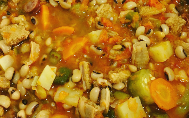 Dobradinha com feijão branco