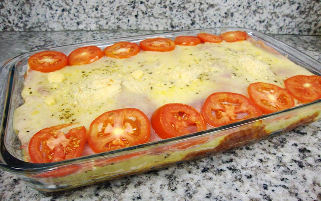 Lanche de forno de pão fatiado