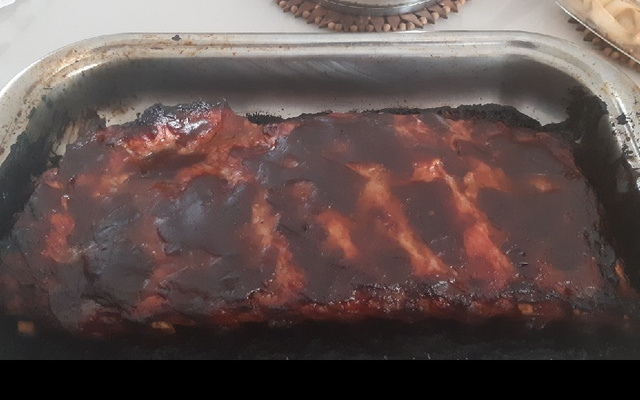 Costela suína ao molho barbecue