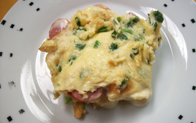 Omelete de salsicha