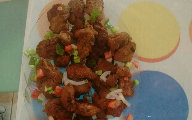 Fígado de frango à milanesa