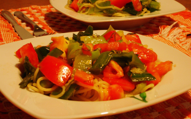 Espaguete ao suco de limão