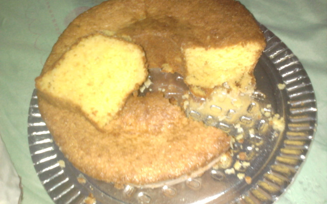 Bolo de farinha de milho delícia