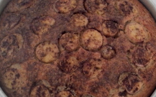 Bolo saudável de aveia com banana