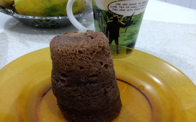 Bolo de chocolate na caneca