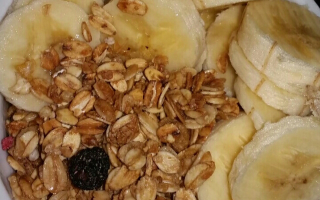 Mingau de aveia de micro-ondas